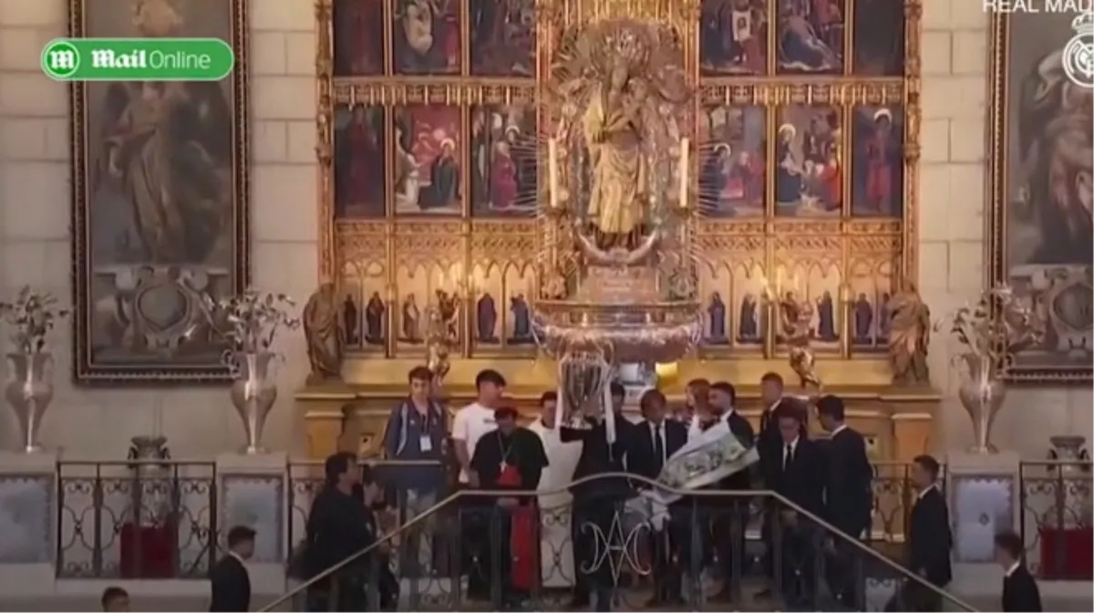 Igrači Real Madrida pehar Lige prvaka prikazali Gospi! Modrić nosio cvijeće