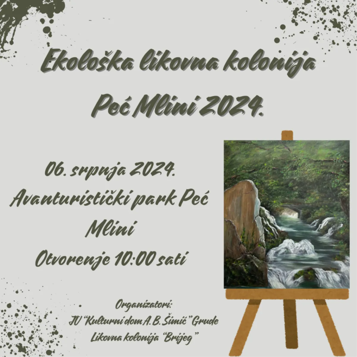 NAJAVA – Ekološka likovna kolonija Peć Mlini 2024.