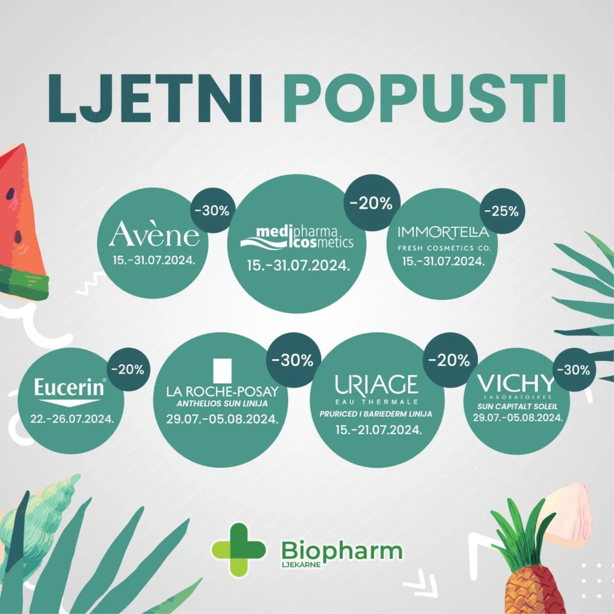 Najbolji ljetni popusti u Biopharm ljekarnama! 1