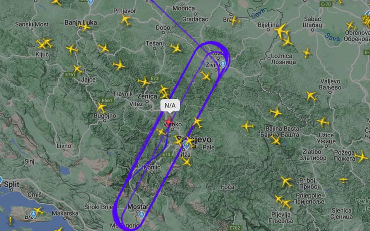 Američki špijunski avion Challenger 650 leti iznad BiH
