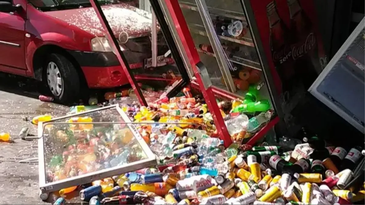 Autom uletio u frižidere na benzinskoj, najviše stradalo pivo