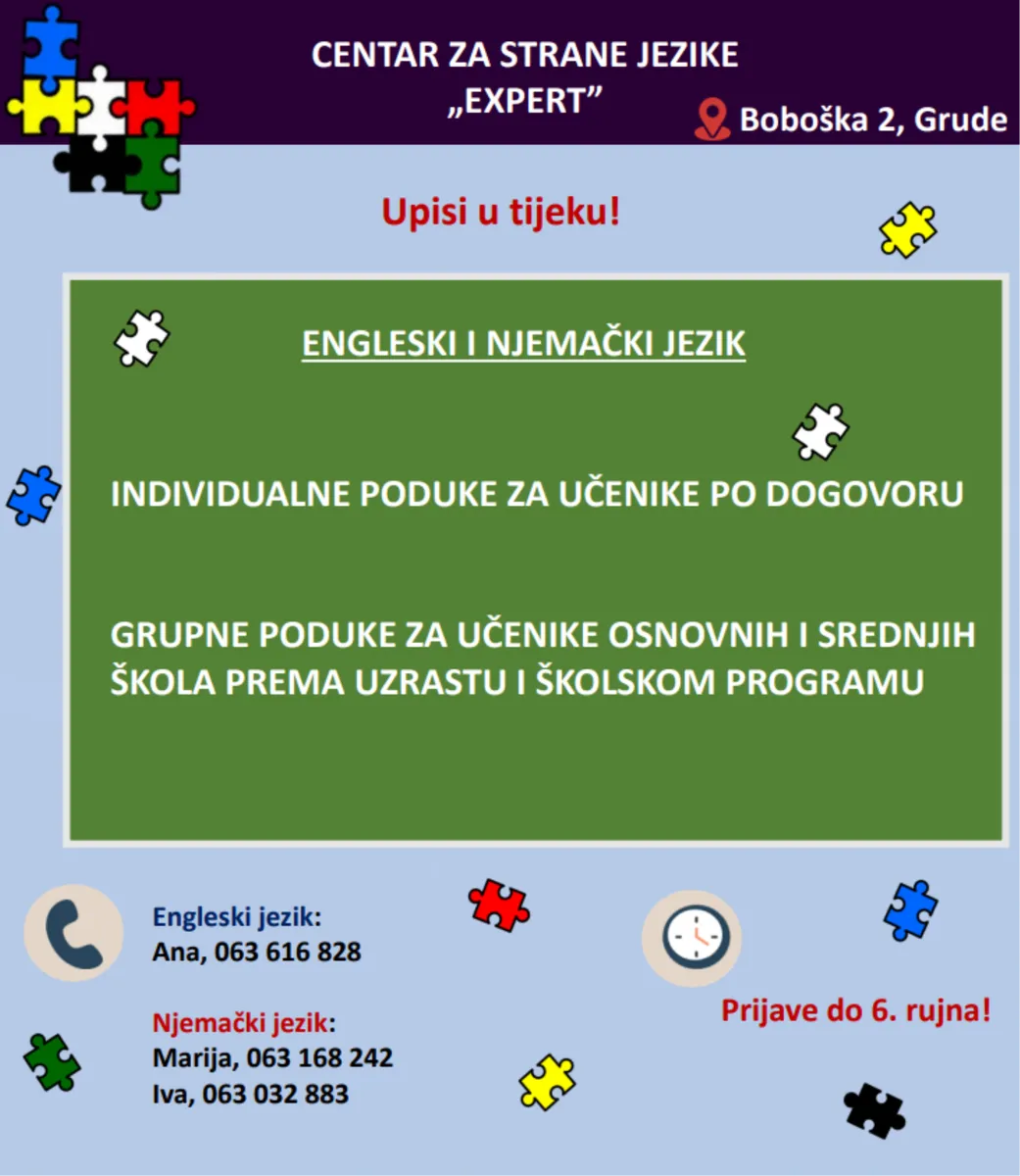 Grude: Expert organizira zajedničko ponavljanje gradiva iz njemačkog i engleskog jezika, u tijeku i upisi za učenike i odrasle 1
