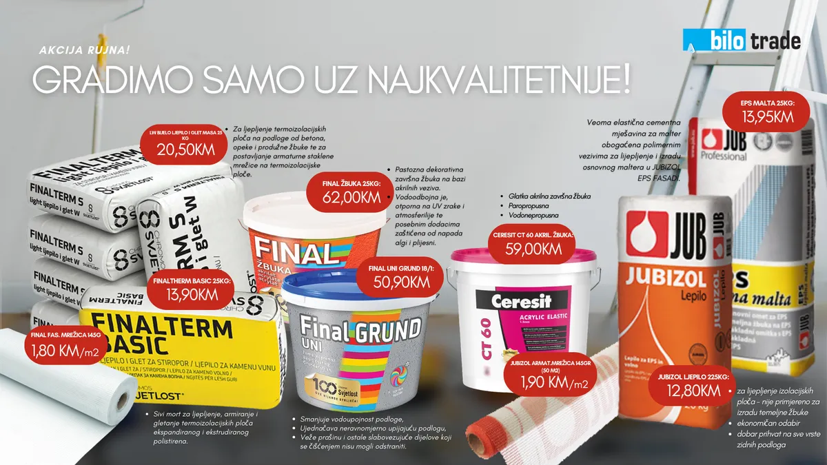Bilo trade akcija za mjesec rujan
