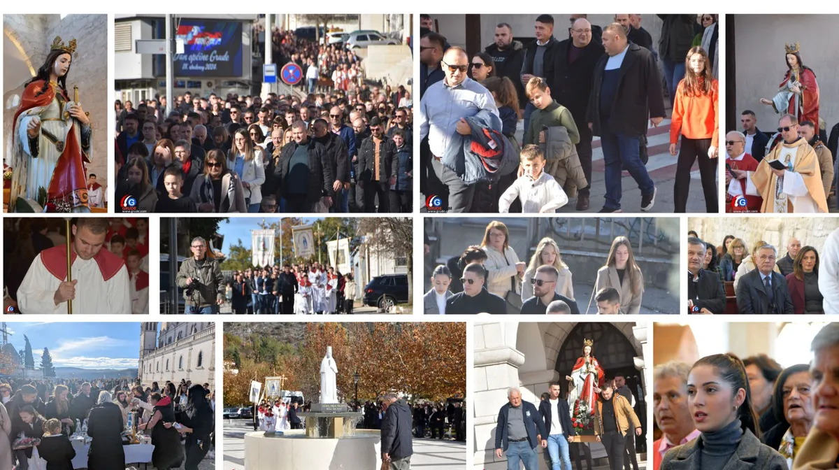 FOTOGALERIJA: PROCESIJA KROZ GRUDE, SVETA MISA I DRUŽENJE ZA POVIJEST NA BLAGDAN SVETE KATE