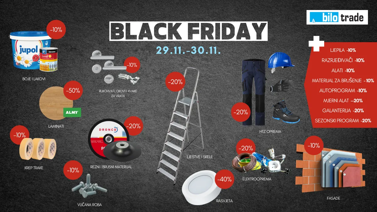 Black Friday sjajne ponude u Bilo tradeu!
