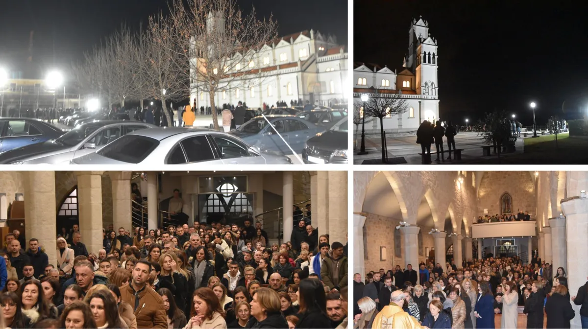 FOTO: Rekordan broj vjernika na ponoćki u Grudama: Fra Stanko o poruci Božića