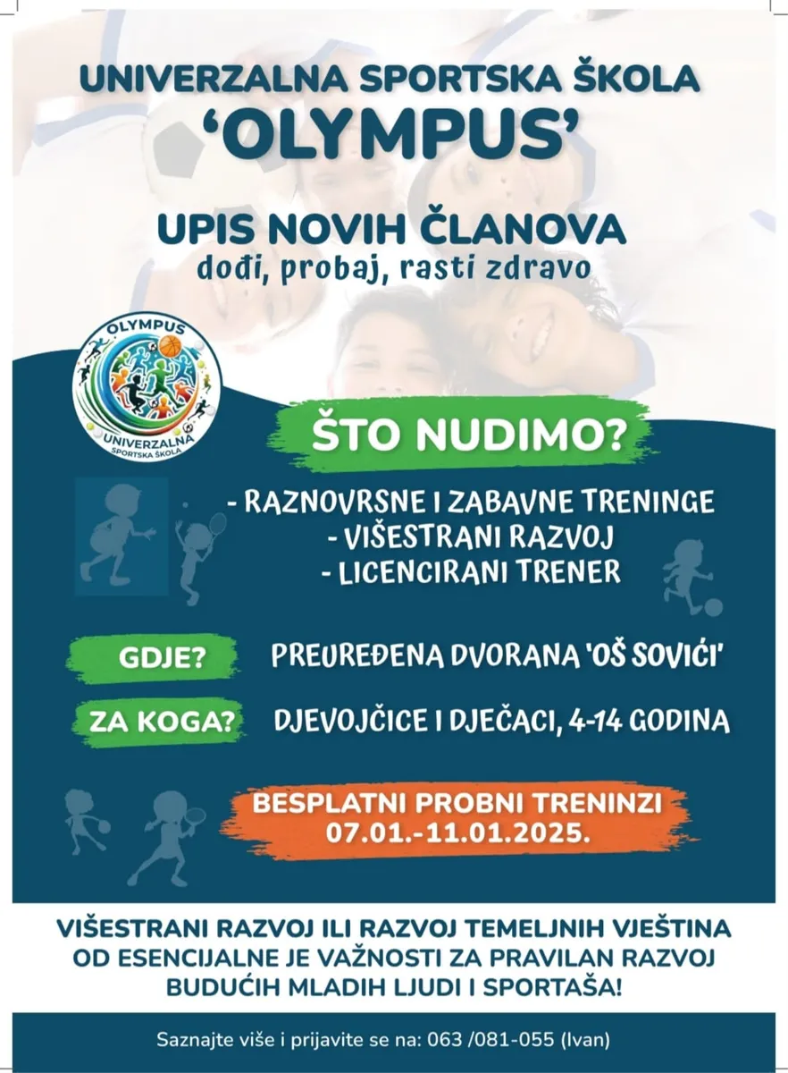 U Grudama s radom počinje Univerzalna sportska škola 'Olympus'