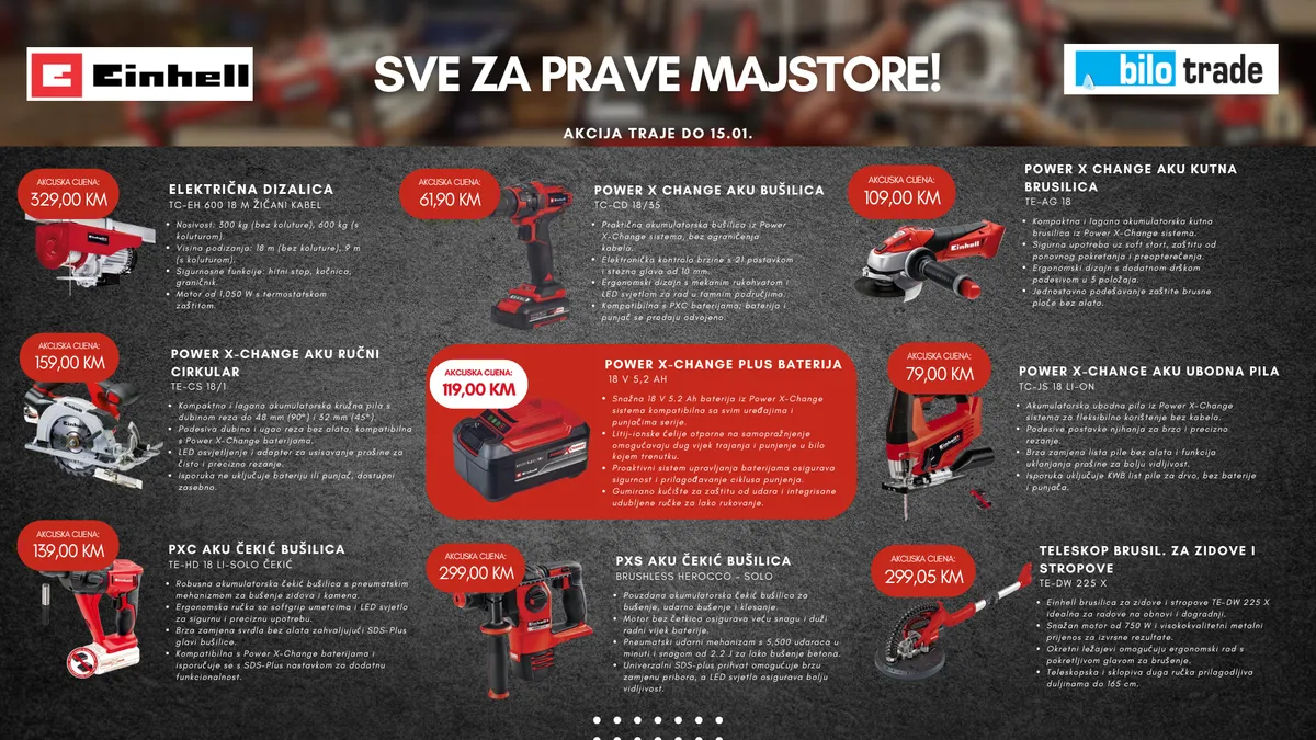 Bilo trade pripremio odličnu Einhell akciju