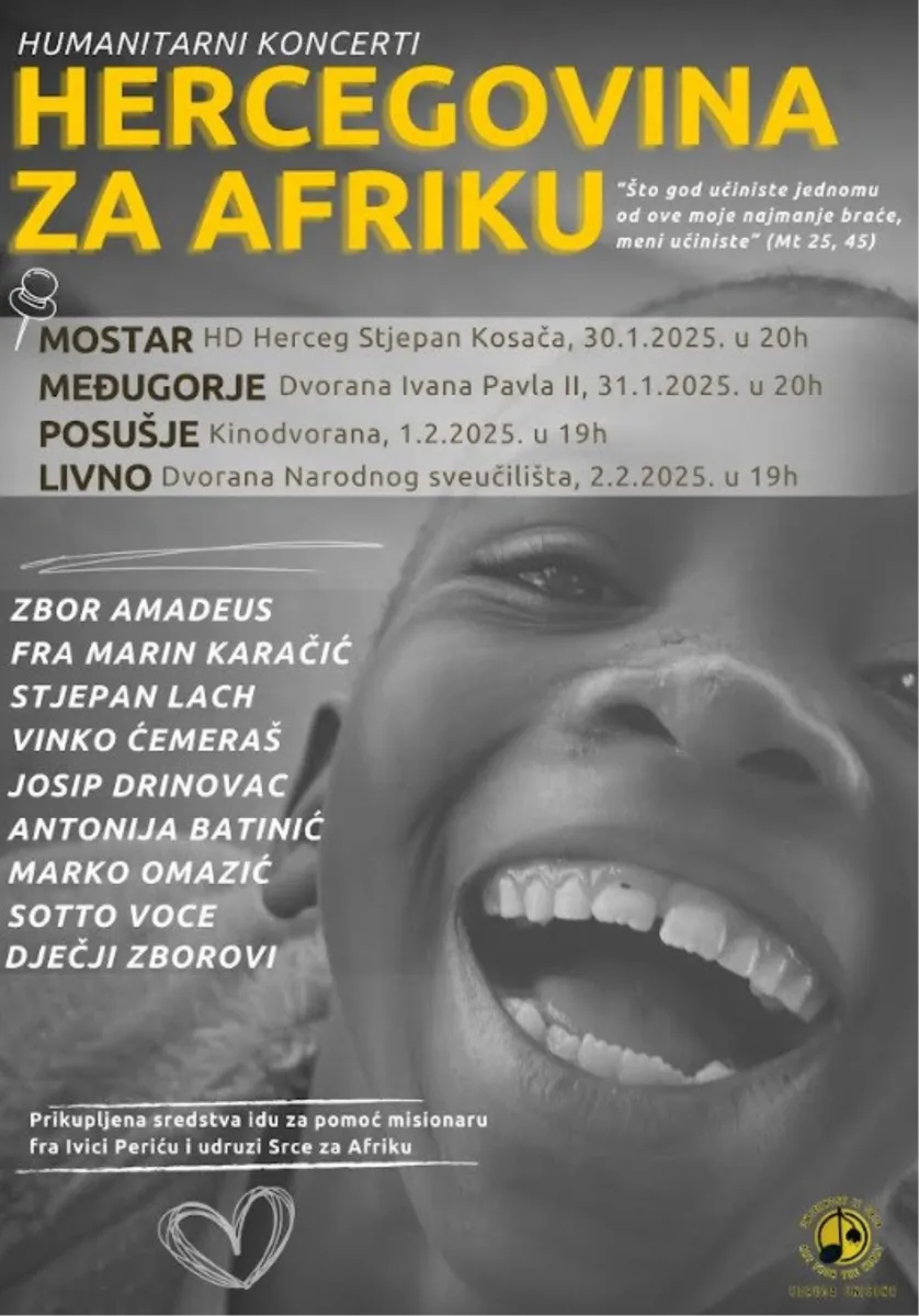Četiri humanitarna koncerta za izgradnju škole u misiji koju vodi fra Ivica Perić 1