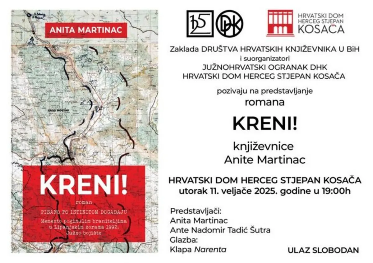 Roman ''Kreni!'' Anite Martinac: Memento poginulim braniteljima