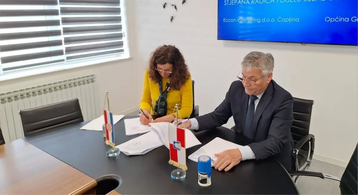 Grude: Potpisan Ugovor o izvođenju radova izgradnje fekalnog gravitacijskog kolektora i crpne stanice 1