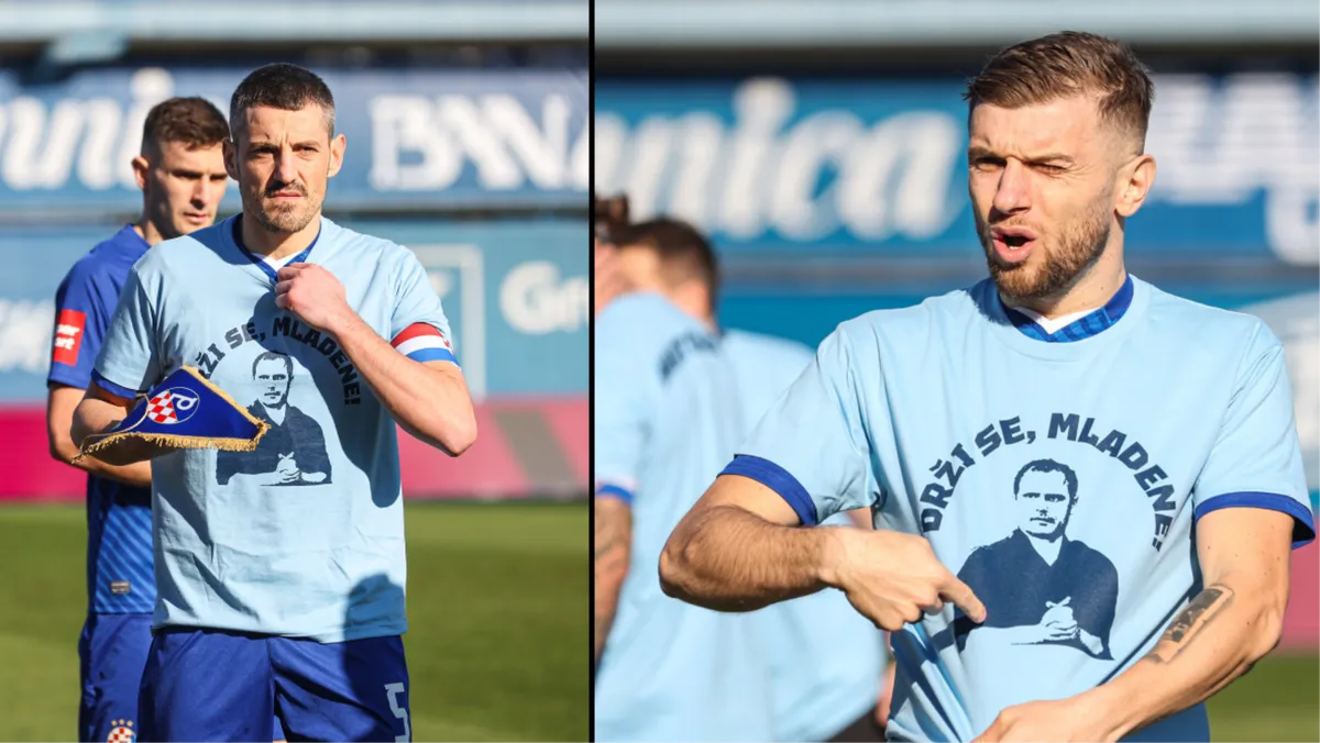 ''Drži se, Mladene!'' – poruka podrške na početku derbija Dinama i Hajduka