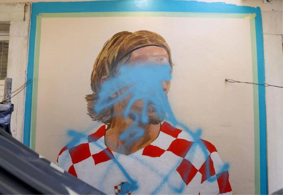 Zadar: Mural Luke Modrića uništen za manje od 24 sata