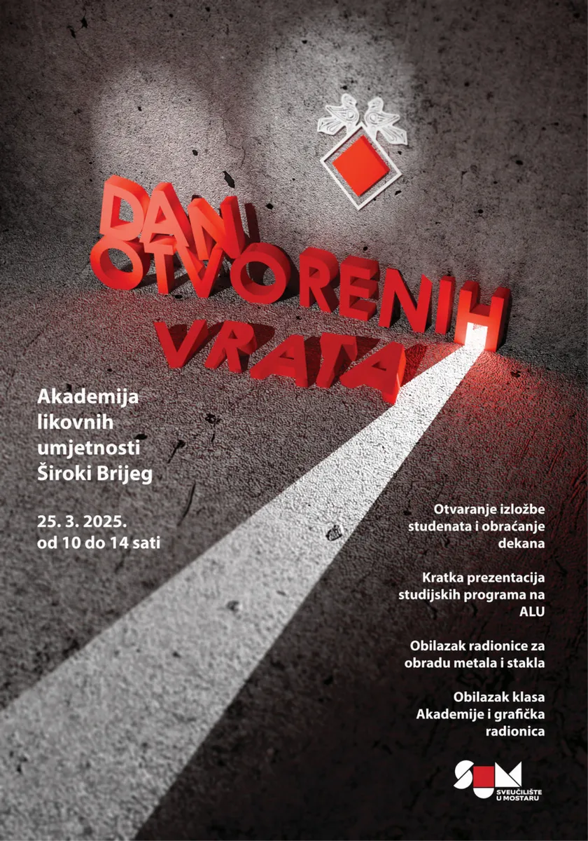 NAJAVA: Dan otvorenih vrata Akademije likovnih umjetnosti Široki Brijeg 2025.
