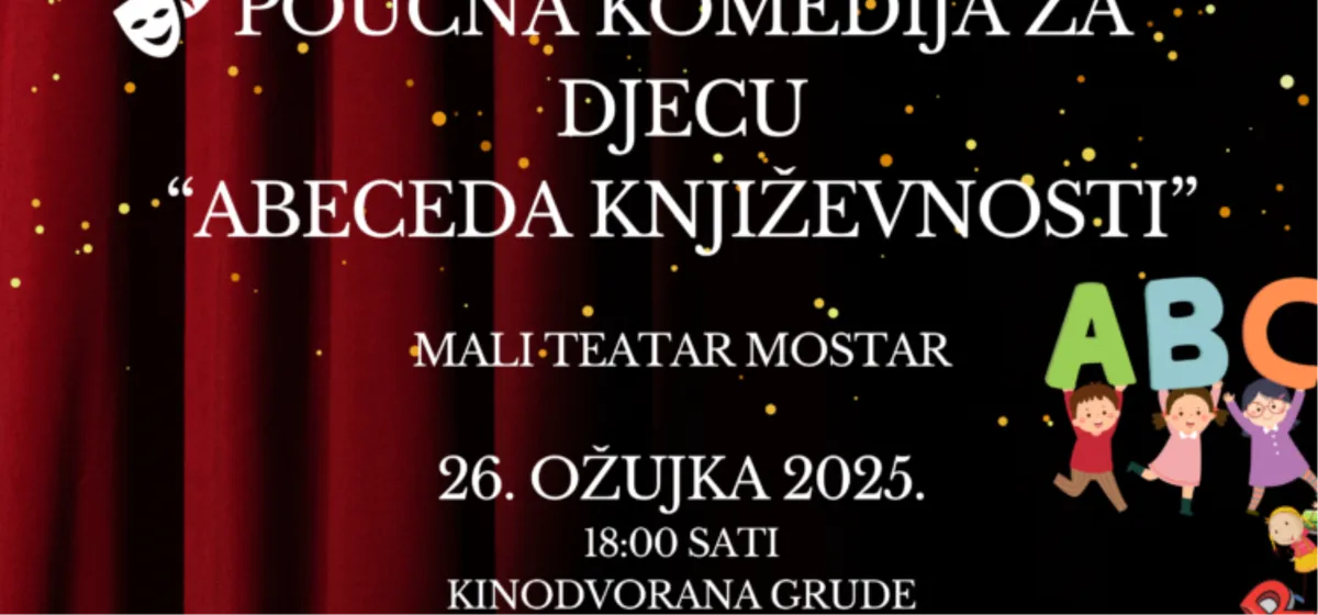 Najava – Poučna komedija za djecu – ''Abeceda književnosti''