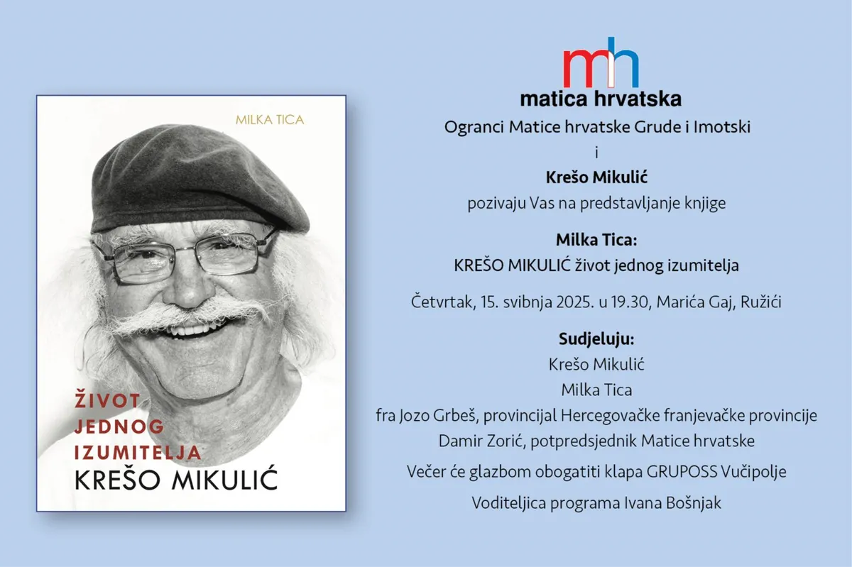 U četvrtak predstavljanje knjige Krešo Mikulić - život jednog izumitelja