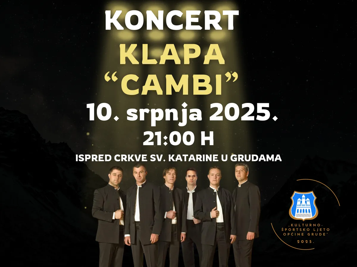 Klapa Cambi stiže u Grude!