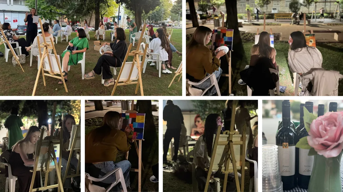 FOTO: Na Art & Wine likovnoj radionici u Grudama još jednom nastala predivna umjetnička djela