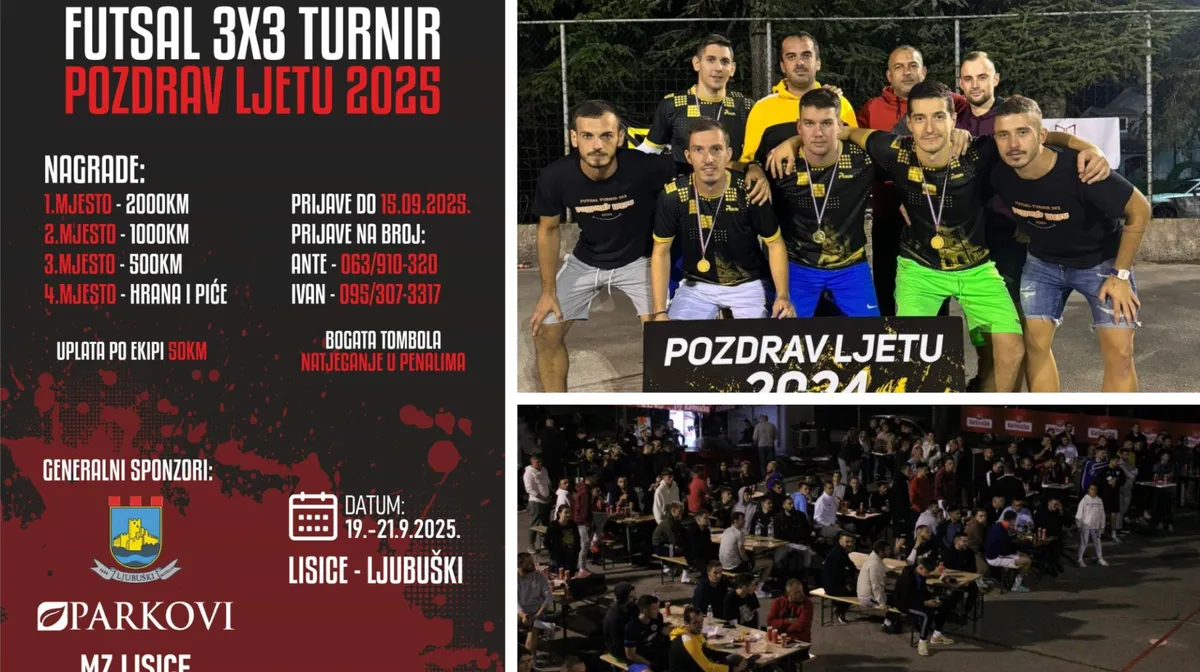 Počele prijave za Futsal 3x3 turnir pod nazivom „Pozdrav ljetu“