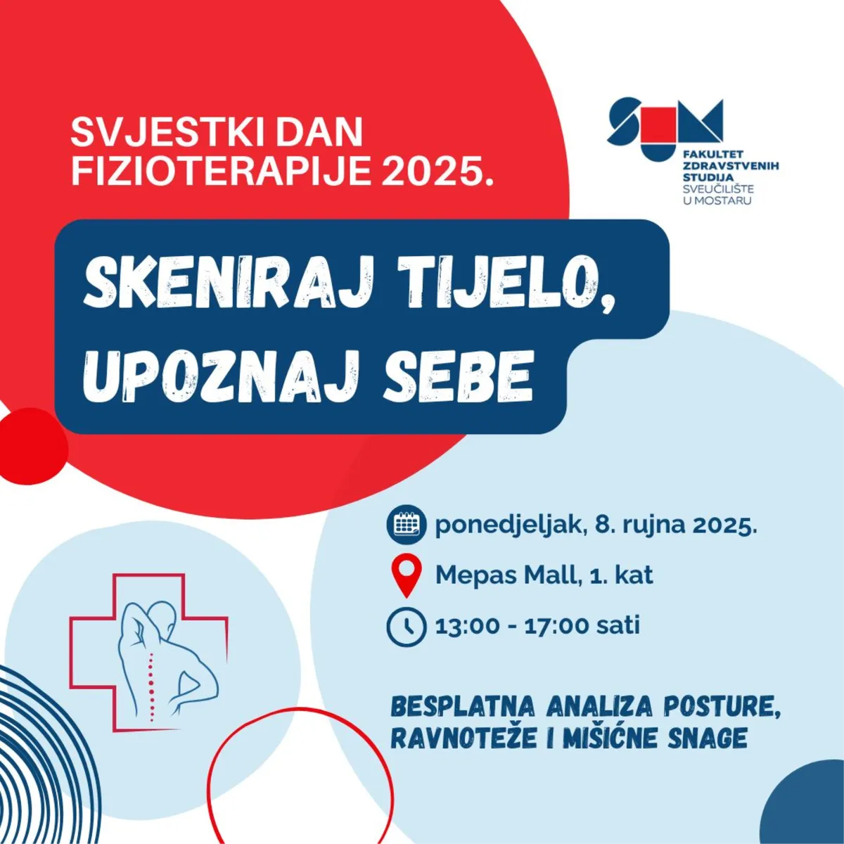 Fakultet zdravstvenih studija obilježava Svjetski dan fizioterapije 2025. nizom aktivnosti
