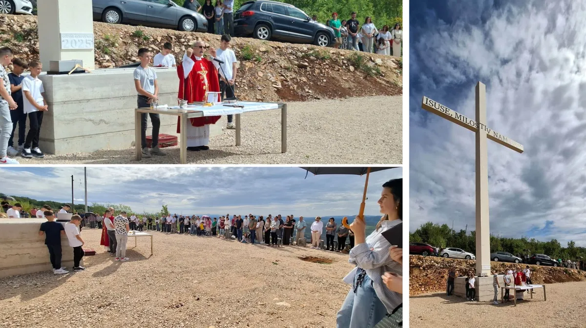 FOTO: Sveta misa i blagoslov KRIŽA iznad Gruda, Božjeg djela postavljenog povodom stote obljetnice početka gradnje crkve