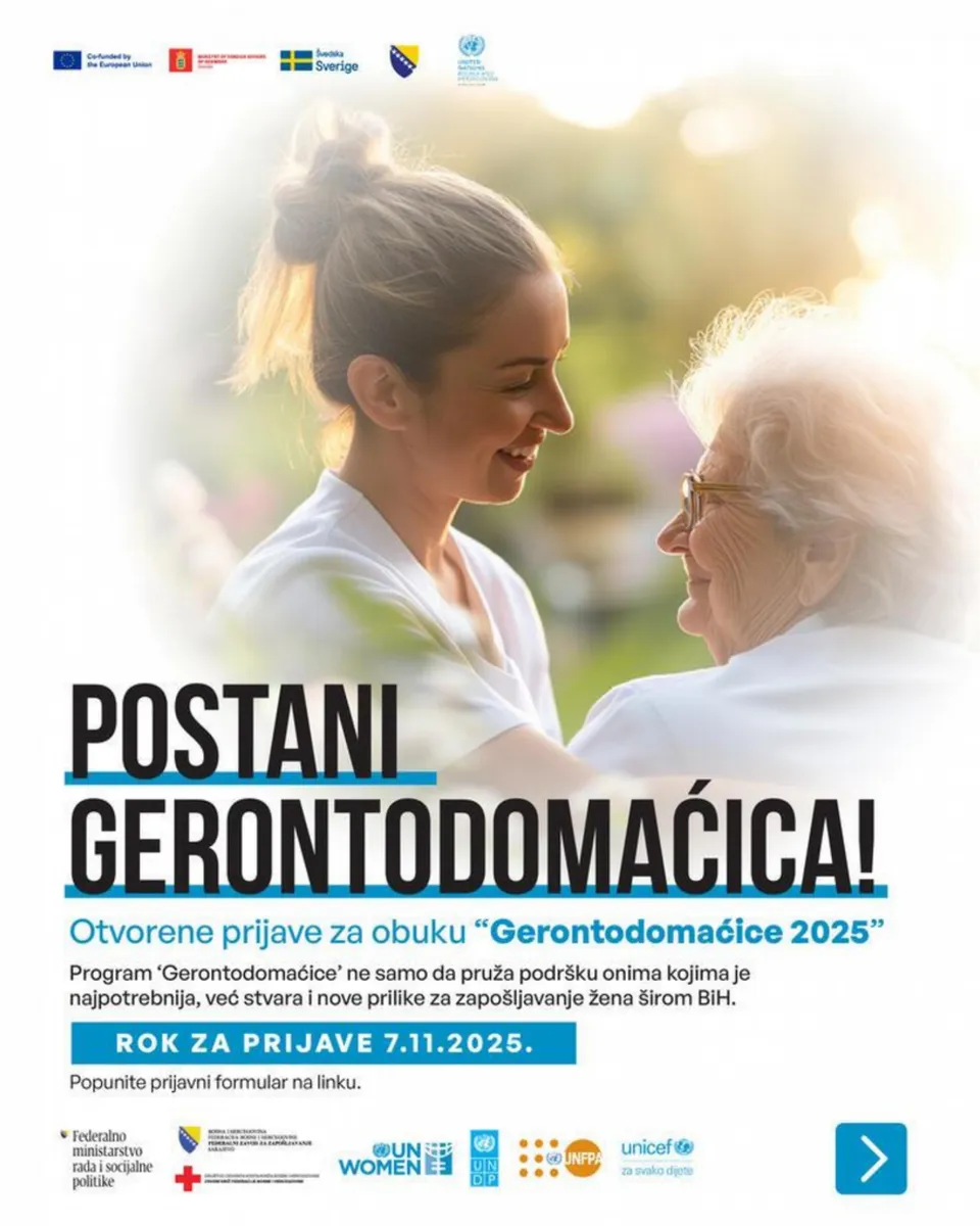 Prilika za posao - Otvorene prijave za obuku gerontodomaćica