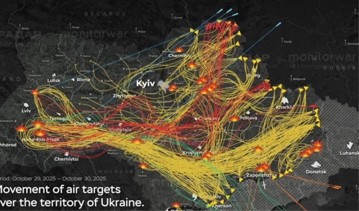 Jedan od najvećih napada na Ukrajinu dosad: 653 drona, 52 rakete