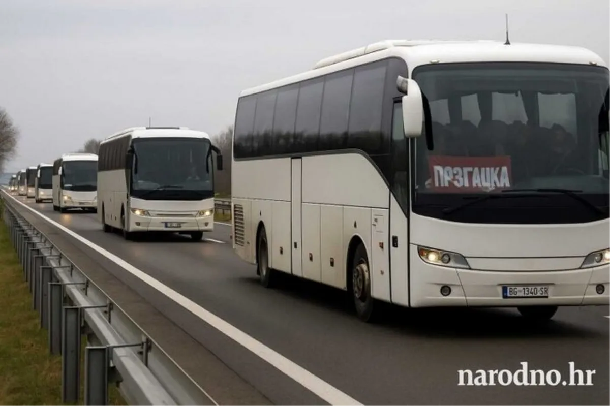 Autobusi stranih registracija uoči prosvjeda u Hrvatskoj