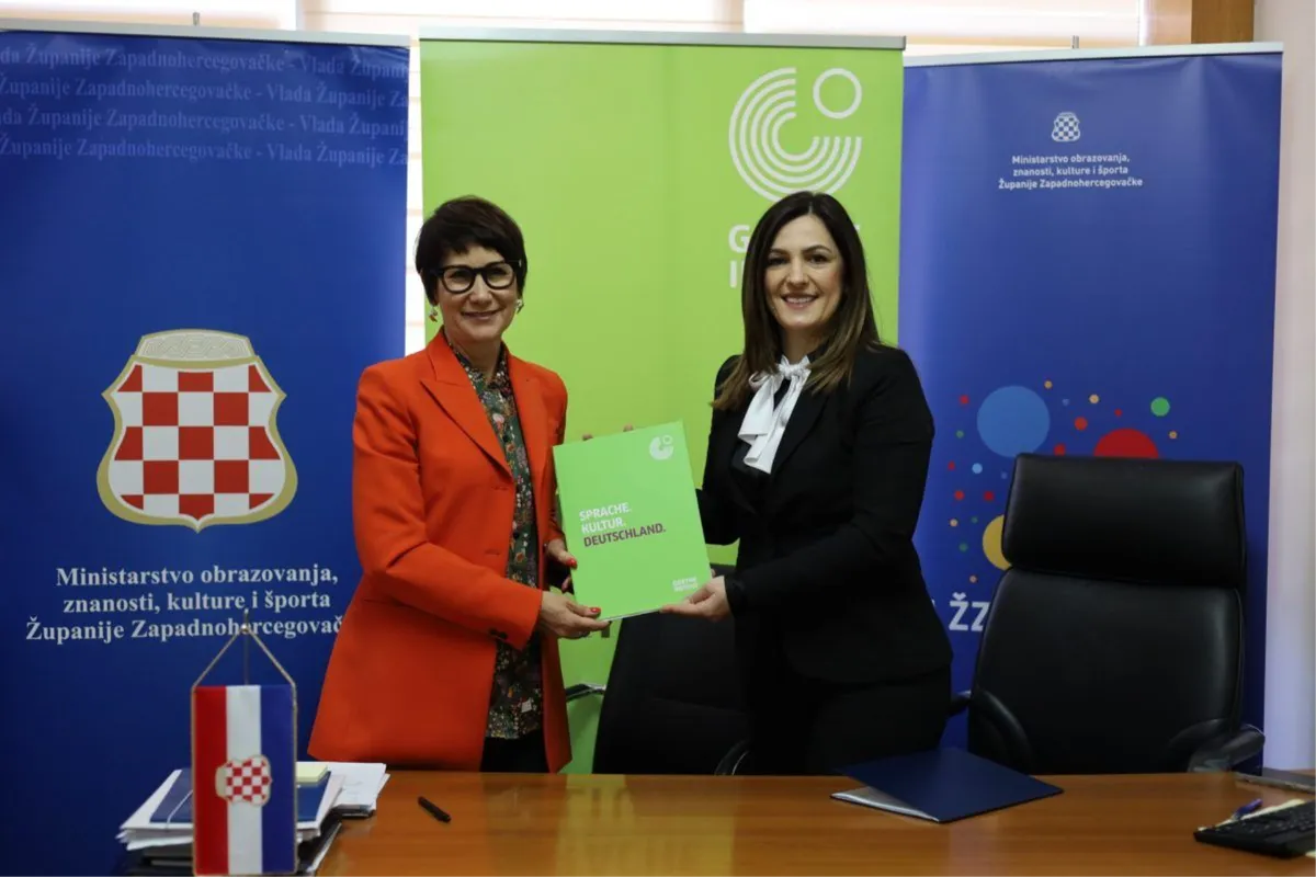 Potpisan Sporazum o suradnji između Goethe instituta i Ministarstva obrazovanja, znanosti, kulture i športa ŽZH