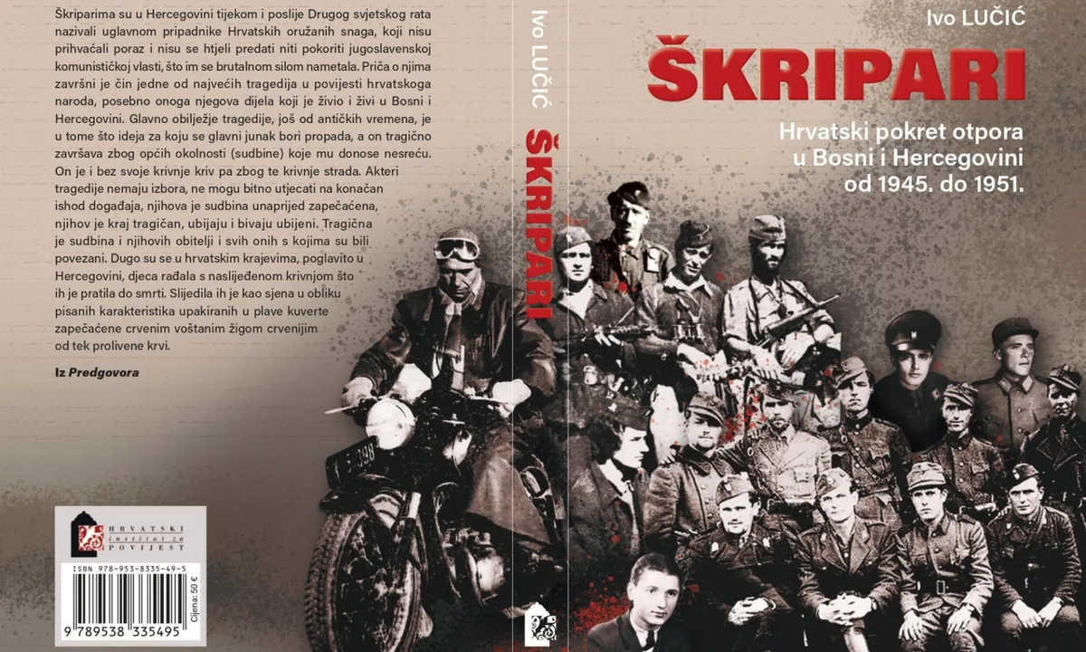 Najava predstavljanja knjige Škripari – Hrvatski pokret otpora u Bosni i Hercegovini od 1945. do 1951.