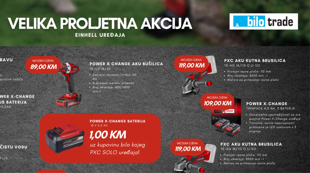 Bilo trade ima odličnu Einhell akciju