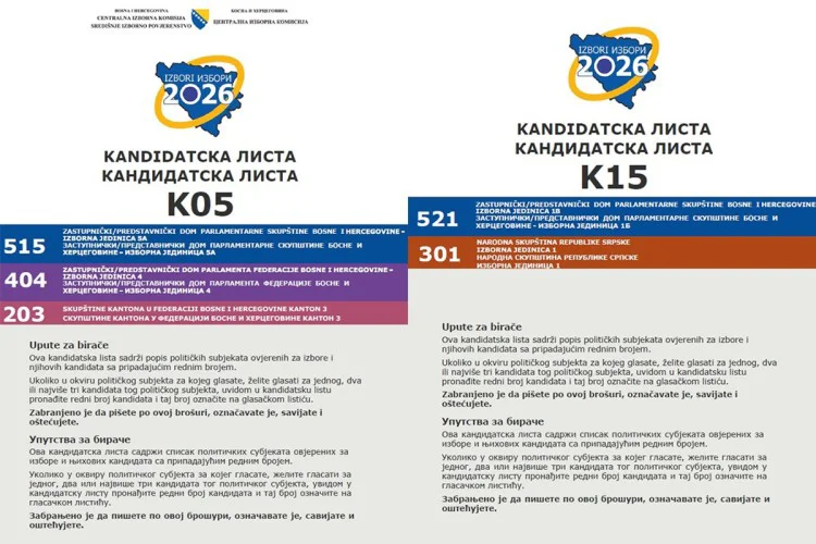 SKANDAL NA GLASAČKIM LISTIĆIMA: Pomiješane latinica i ćirilica, nema ni hrvatske jezične verzije