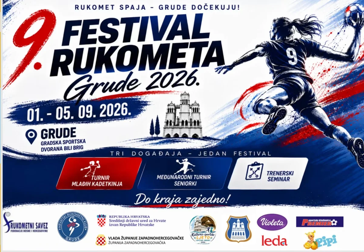 Grude ponovno u znaku rukometa: Stiže 9. Festival rukometa Grude 2026.