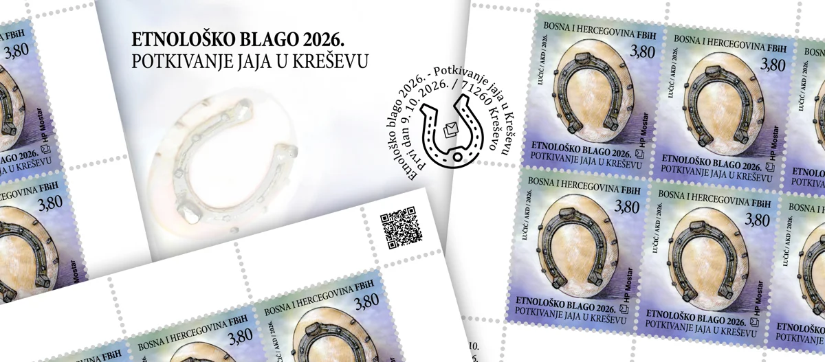 Redovito izdanje maraka HP Mostar ''Etnološko blago 2026. – Potkivanje jaja u Kreševu''