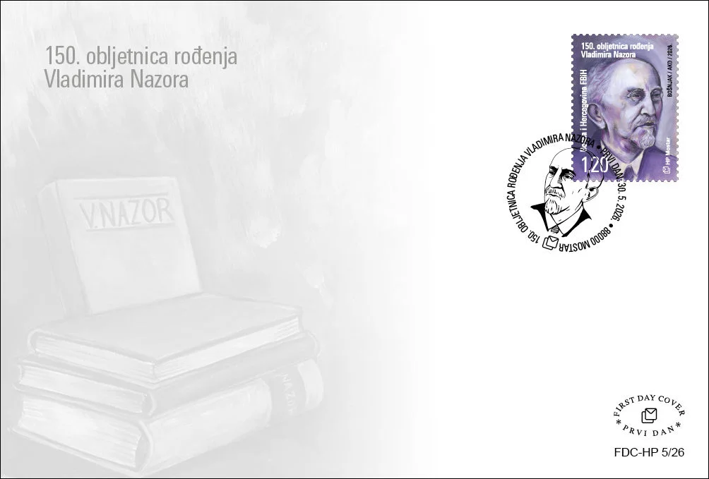 Prigodnom markom HP Mostar obilježila 150. obljetnicu rođenja Vladimira Nazora