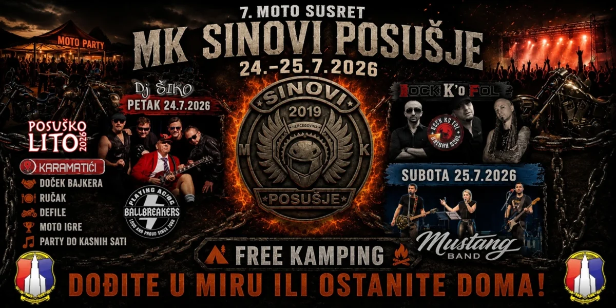 Posušje u znaku motora i rocka: Počinje 7. Moto susret MK Sinovi