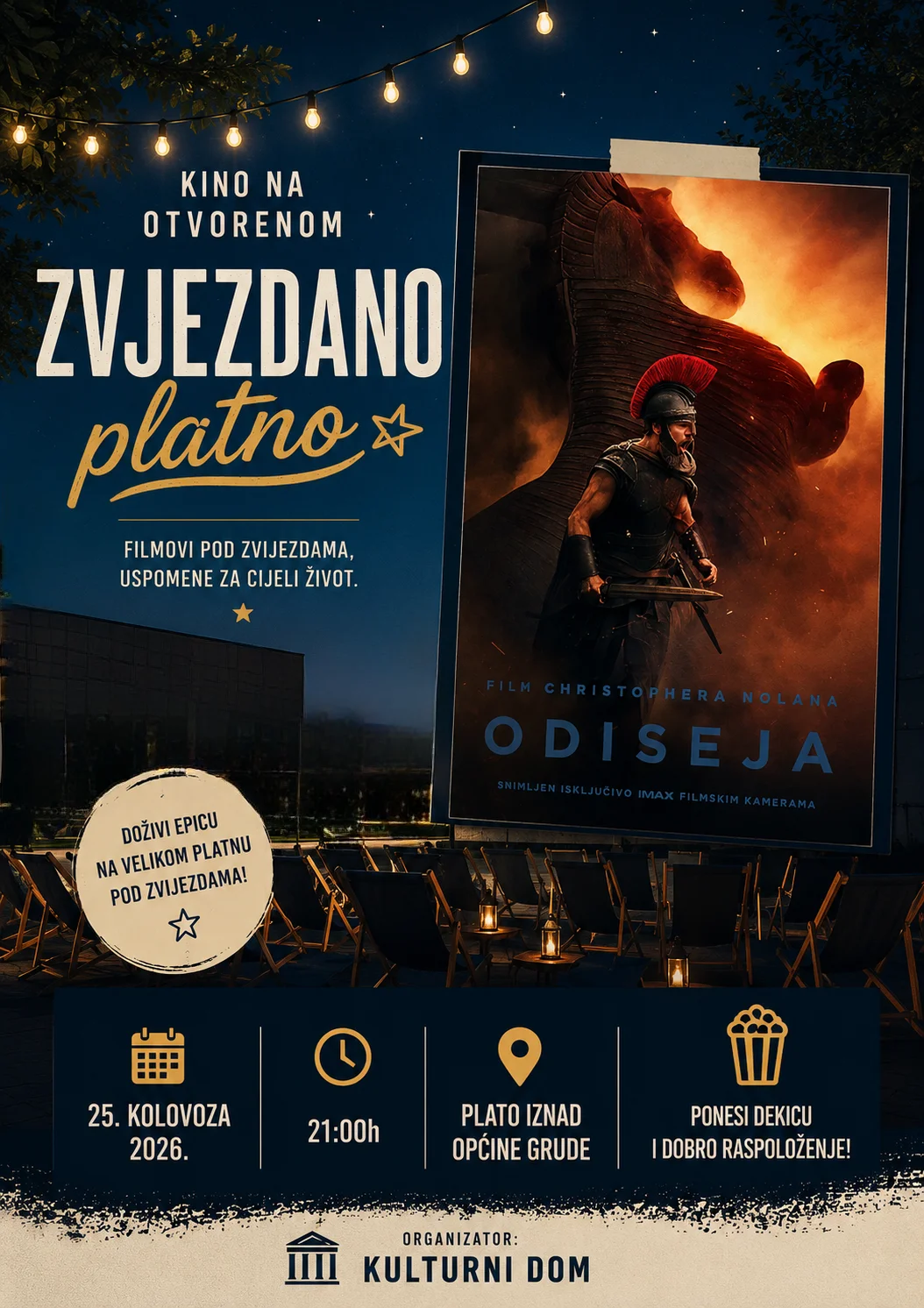 „Odiseja“ stiže u Grude: Filmski spektakl pod otvorenim nebom 1