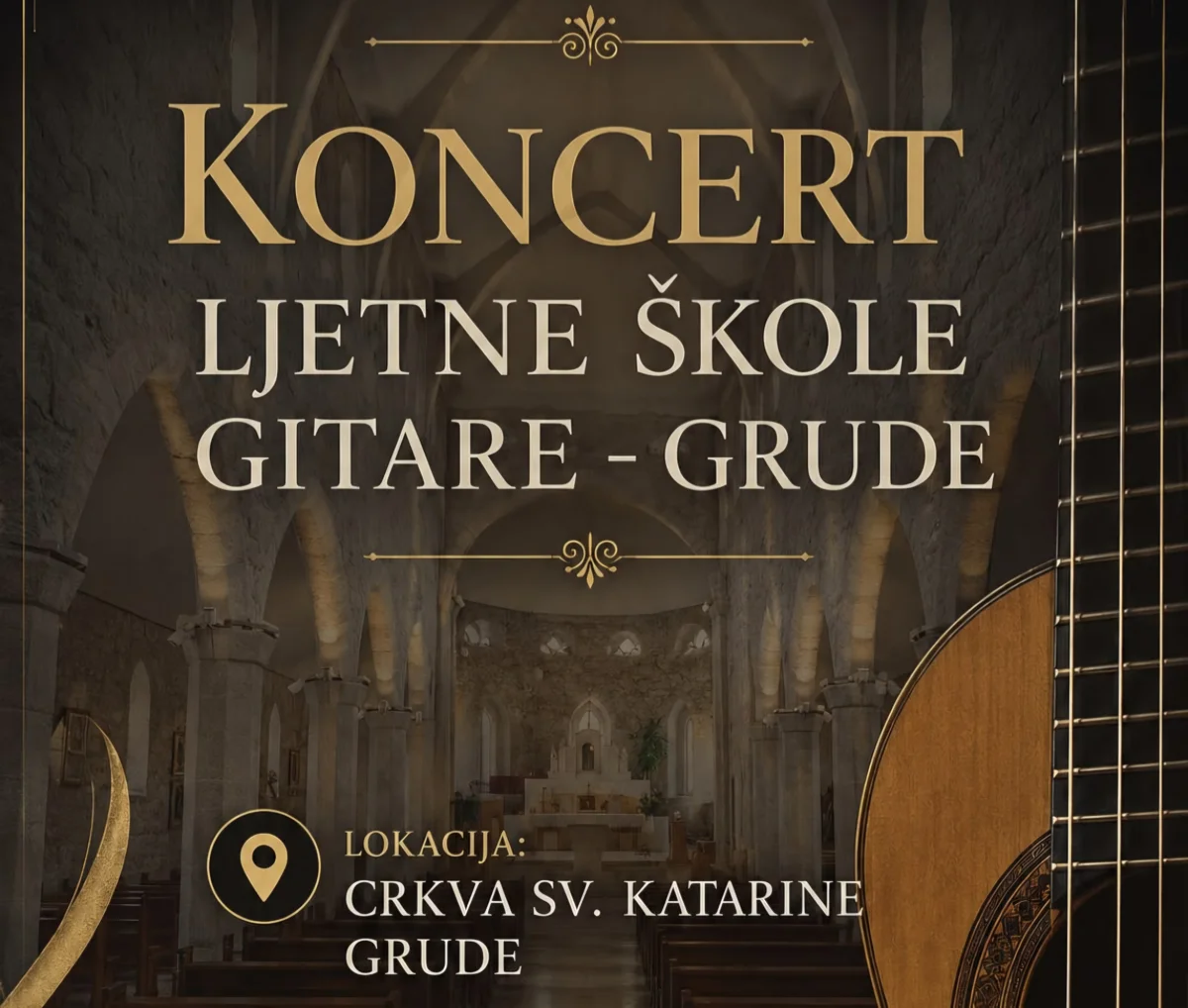 Koncert Ljetne škole gitare u Grudama: Glazbena večer u crkvi sv. Katarine