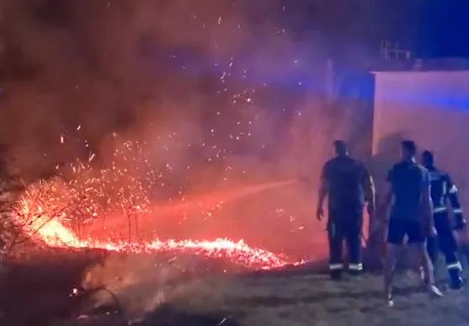 VIDEO: Grudski vatrogasci ni pred kraj ljeta nemaju mira: požar izbio u Pešiji, odmah uz trafostanicu