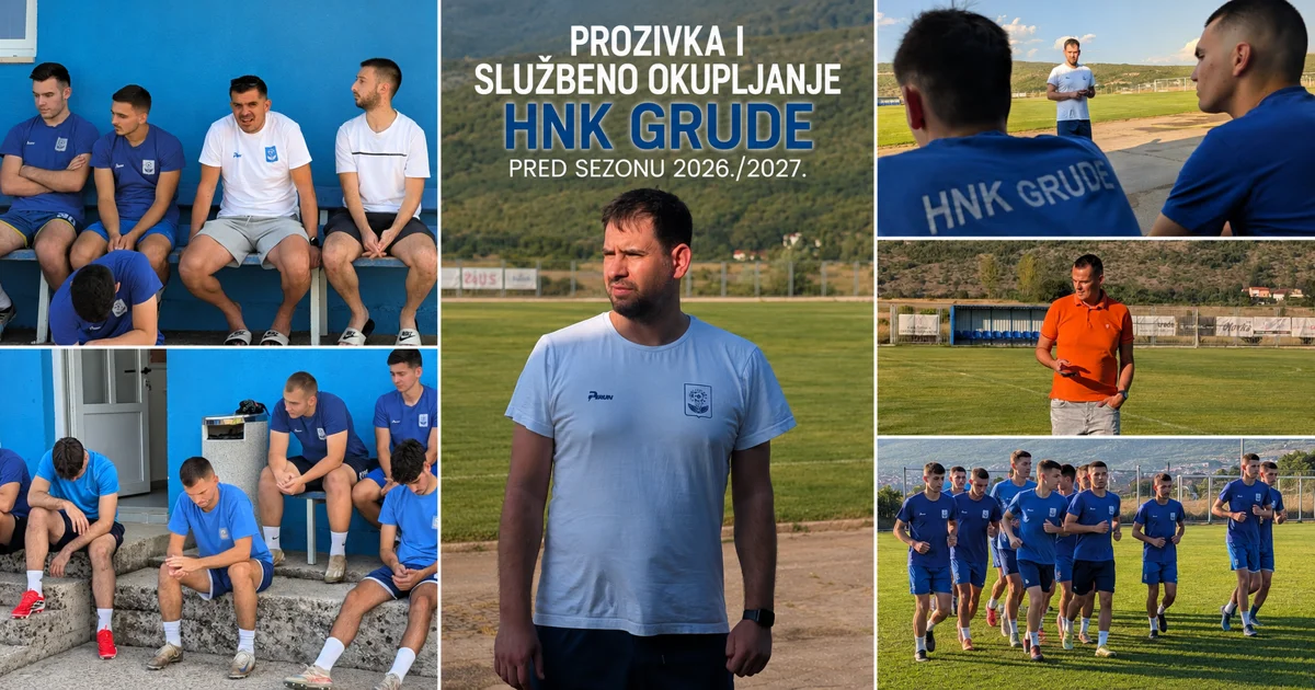 FOTO: Drago Bandić novi trener HNK Grude! 20 igrača došlo na prvi trening
